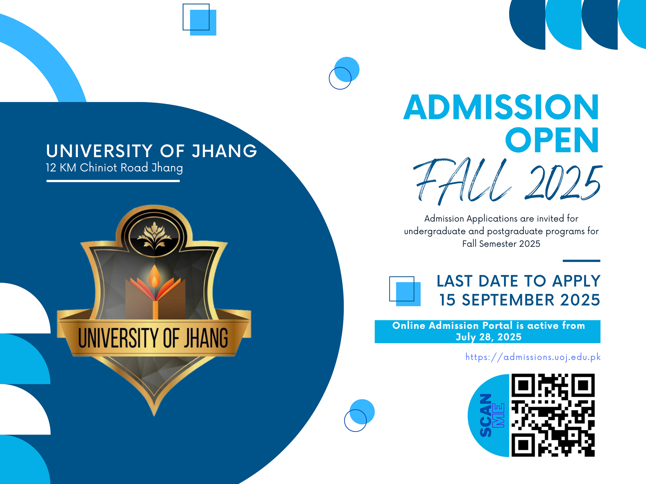 Admissions are Open